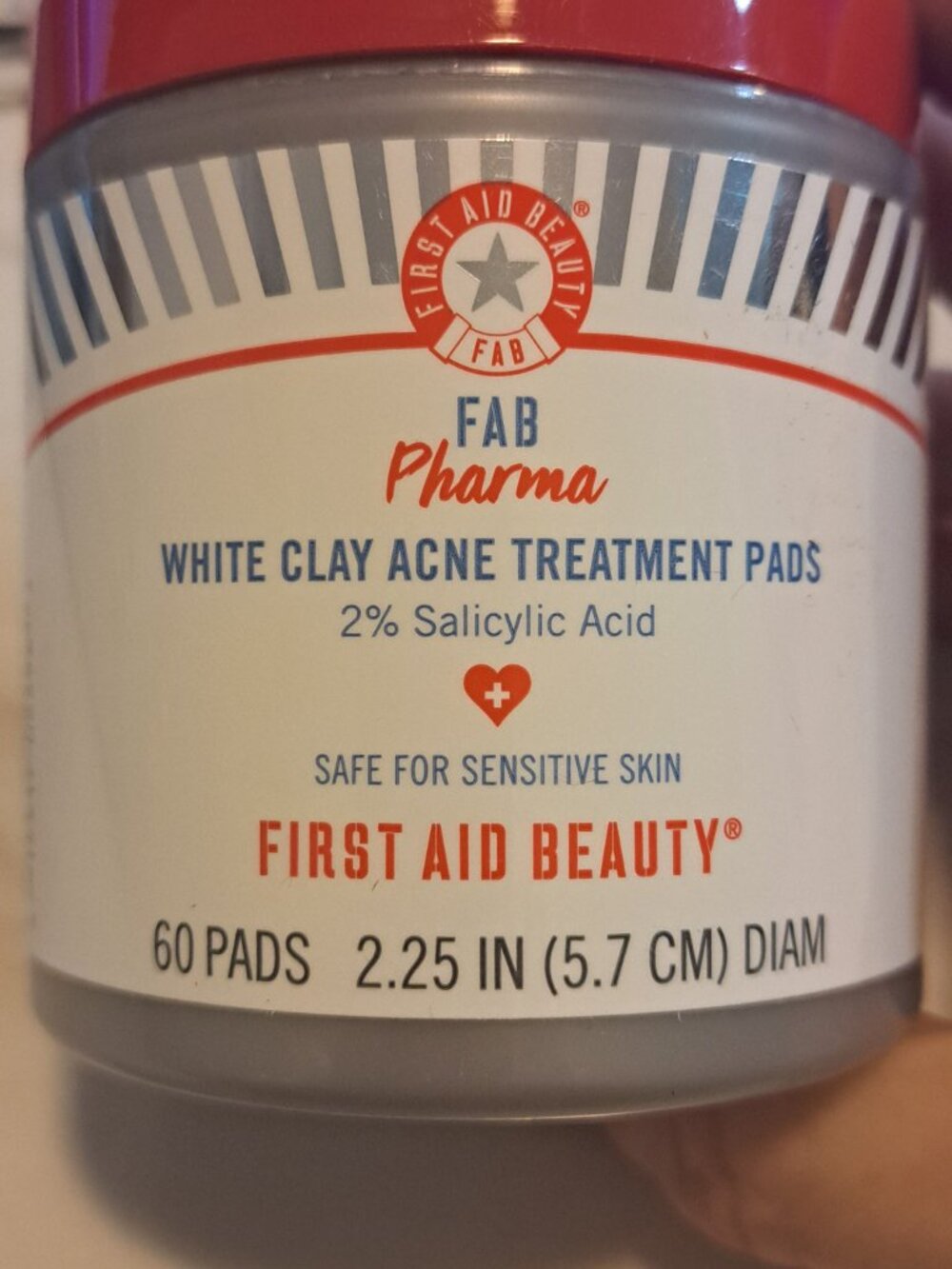 First Aid Beauty FAB Pharma White Clay Acne Treatment Pads